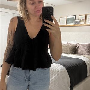 American Eagle Outfitters black Sleeveless Top